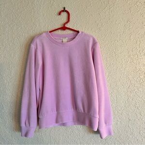 Forever21 Girls Light Pink Velour Sweatshirt Size 7/8